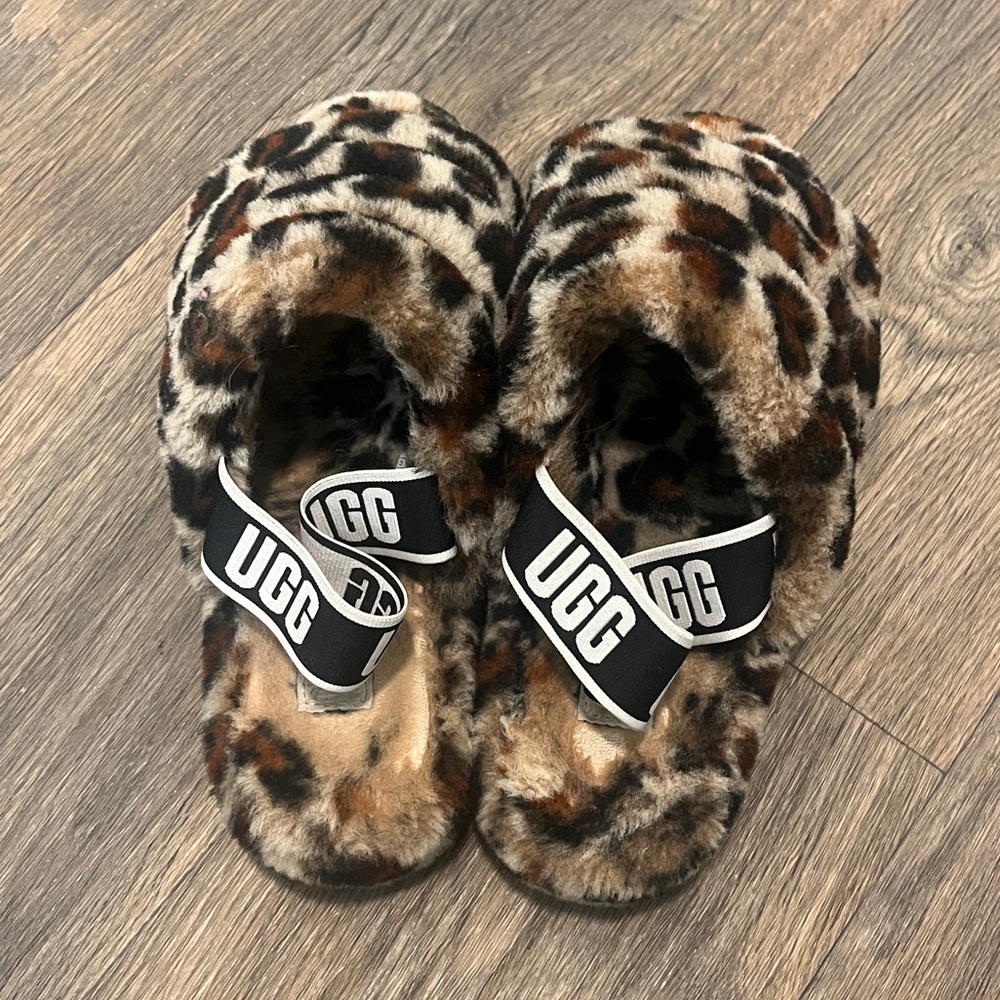 UGG Animal Print Fluff Yeah Slippers
